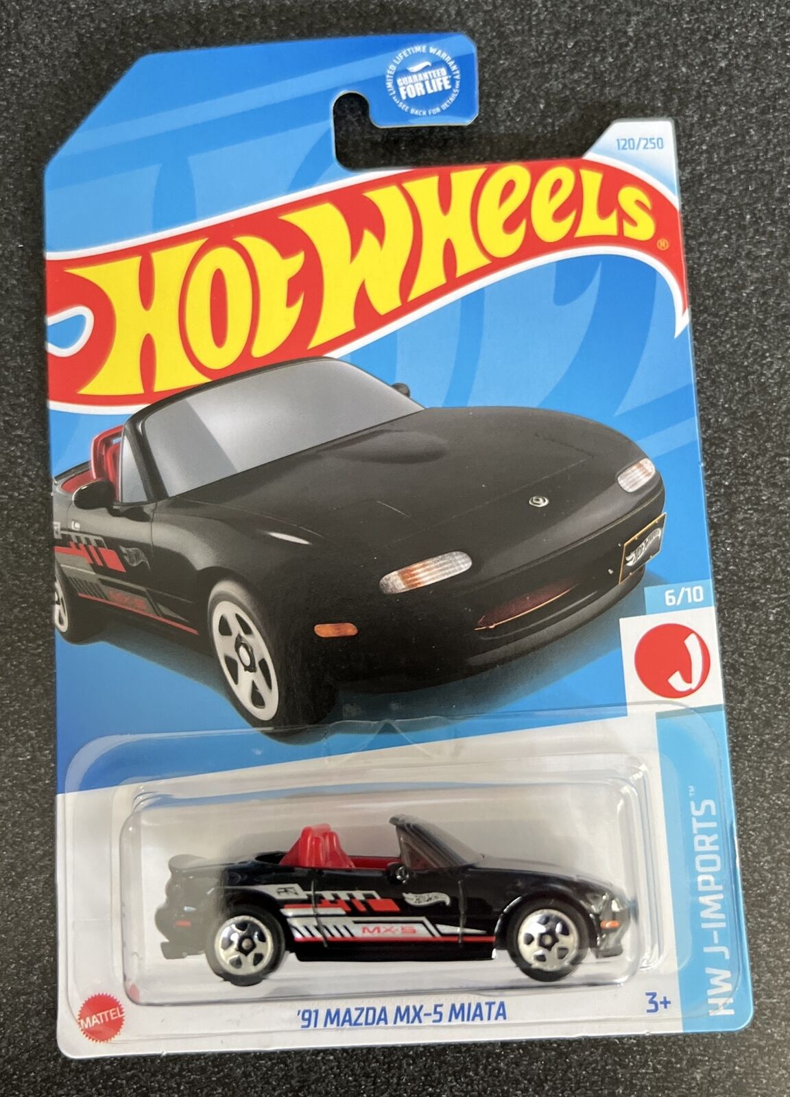 Hot Wheels 2024 #120/250 '91 Mazda MX-5 Miata, black