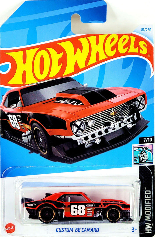 Hot Wheels 2024 #081/250 Custom '68 Camaro, multiple color options