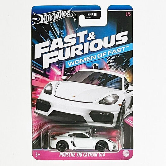 Hot Wheels 2024 Silver Label "Women of Fast" 3/5 Porsche 718 Cayman GT4, white