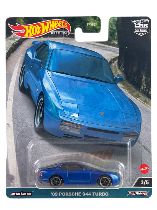 Hot Wheels Premium 2023 Canyon Warriors 3/5 '89 Porsche 944 Turbo, blue