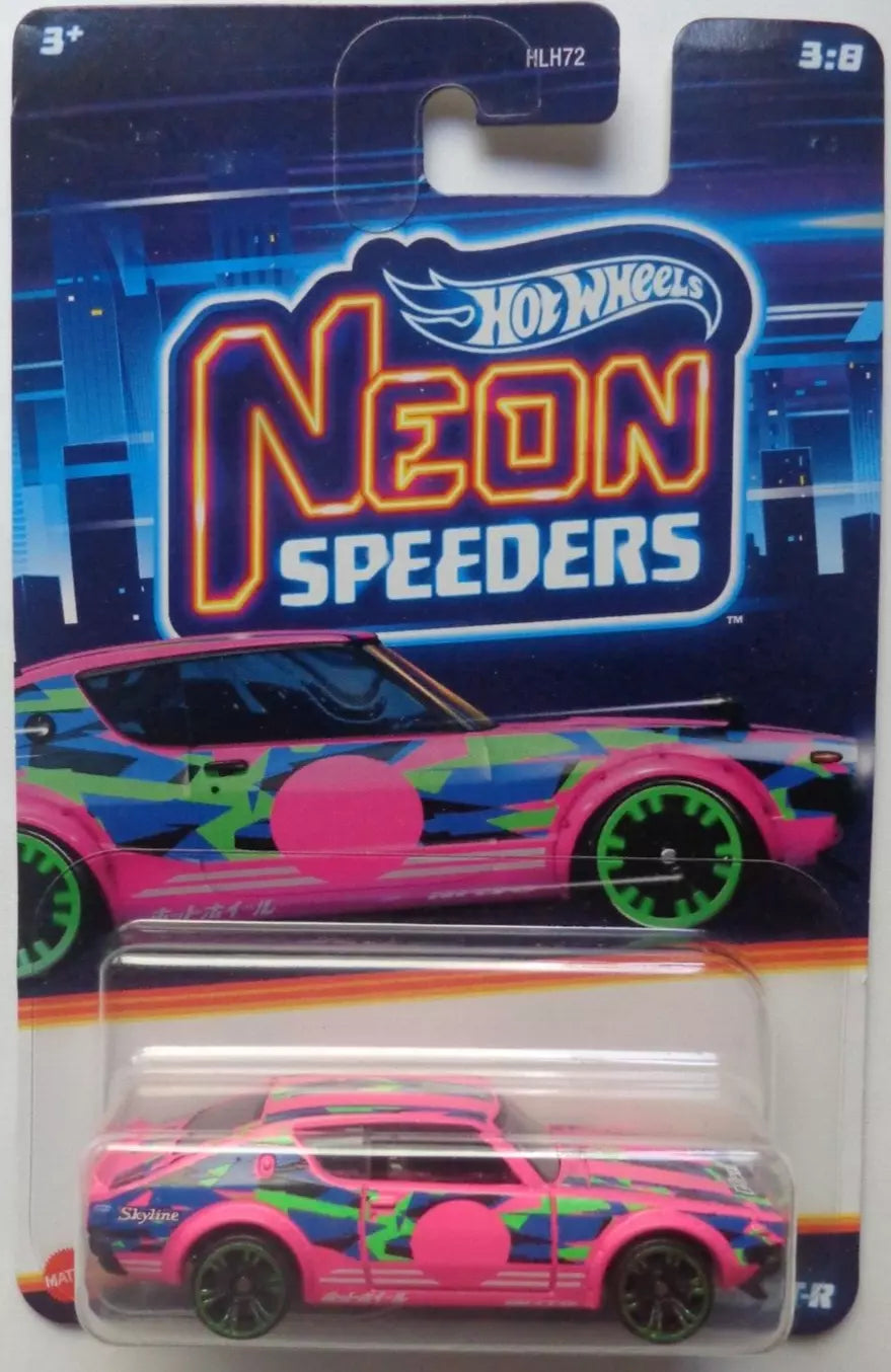 Hot Wheels 2024 Neon Speeders Mix A 3/8 Nissan Skyline 2000GT-R, pink