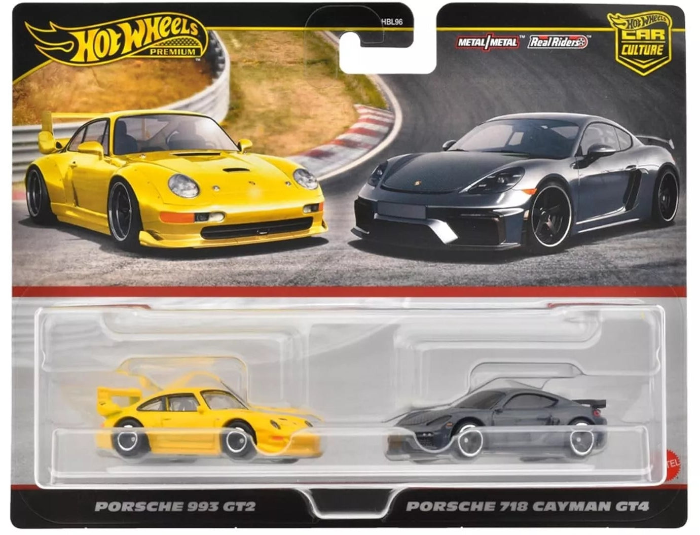 Hot Wheels Premium 2-pack Porsche 993 GT2 / Porsche 718 Cayman GT4