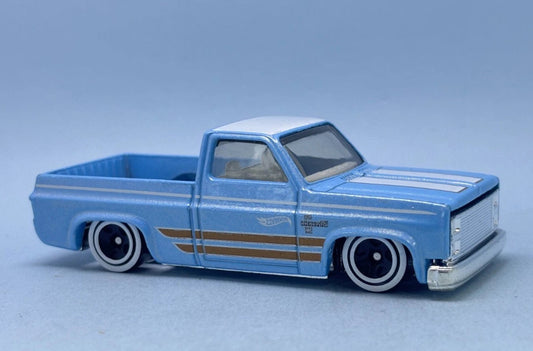 Hot Wheels 2025 #157/250 '83 Chevy Silverado, NEW/LOOSE, light blue