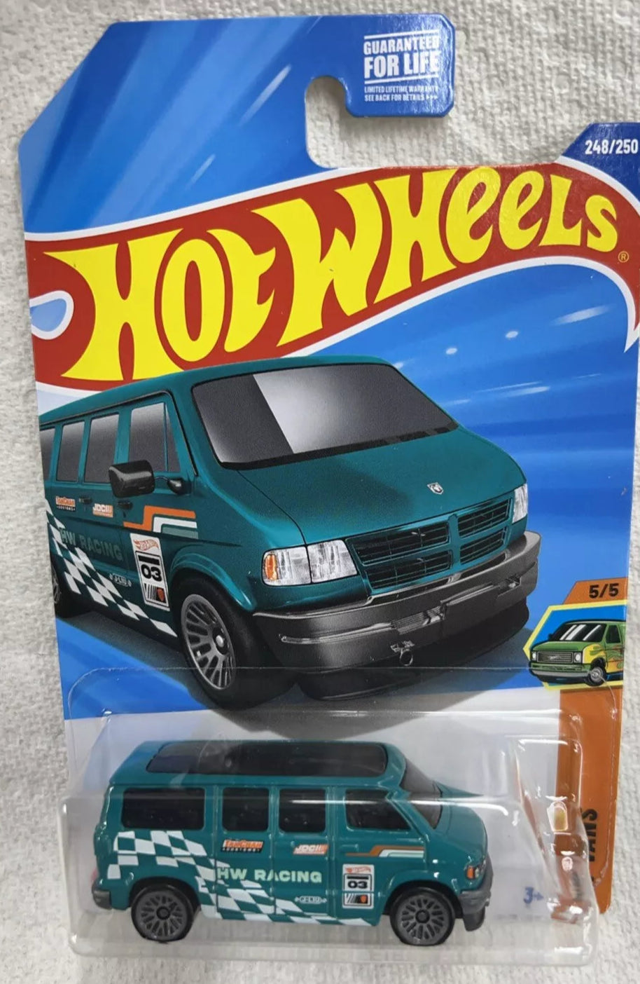 Hot Wheels 2024 #248/250 Dodge Van, DOLLAR GENERAL EXCLUSIVE, teal