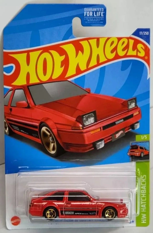 Hot Wheels 2022 #017/250 Toyota AE86 Sprinter Trueno, red