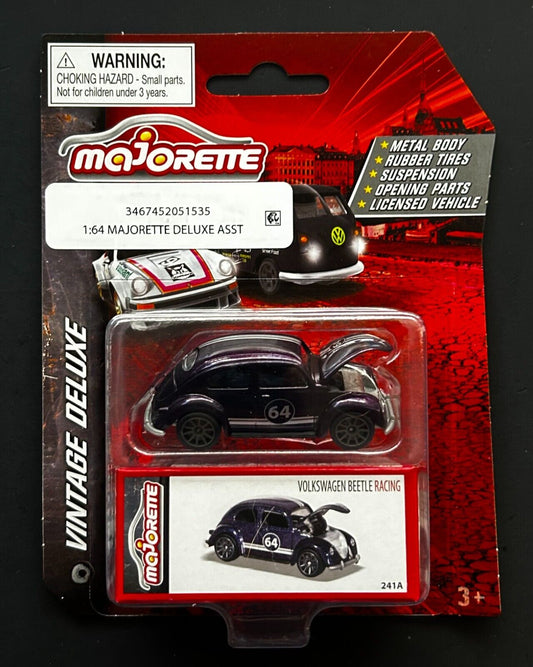 Majorette Vintage Deluxe Volkswagen Beetle Racing, dark purple