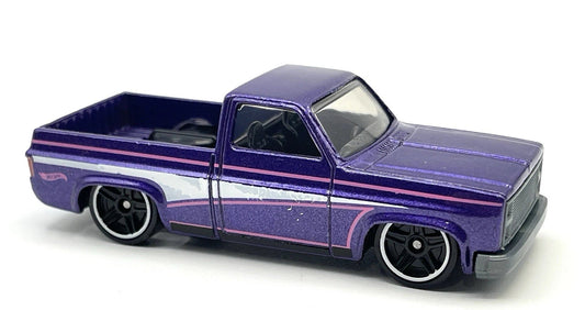 Hot Wheels 2024 #249/250 '83 Chevy Silverado, RETAILER EXCLUSIVE, NEW/LOOSE, purple