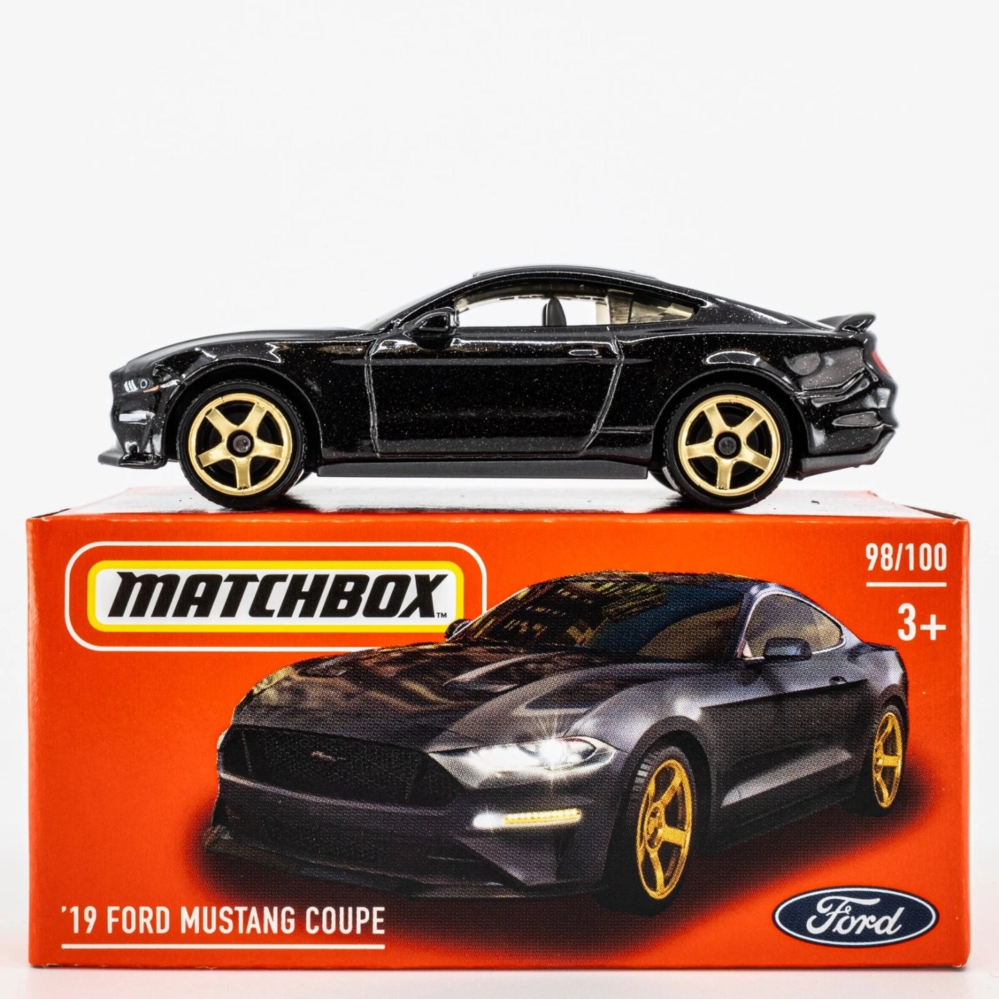 Matchbox 2024 Power Grabs #098/100 '19 Ford Mustang Coupe, black