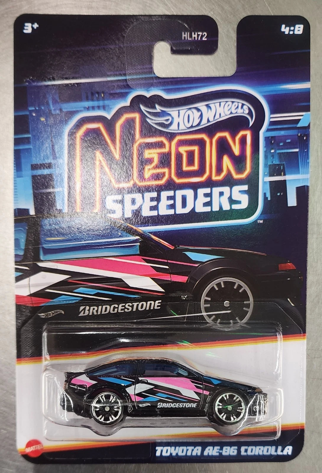 Hot Wheels 2025 Neon Speeders, Mix 2 4:8 Toyota AE-86 Corolla