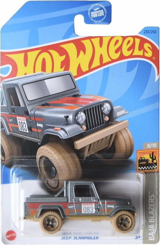 Hot Wheels 2023 #233/250 Jeep Scrambler, metalflake silver