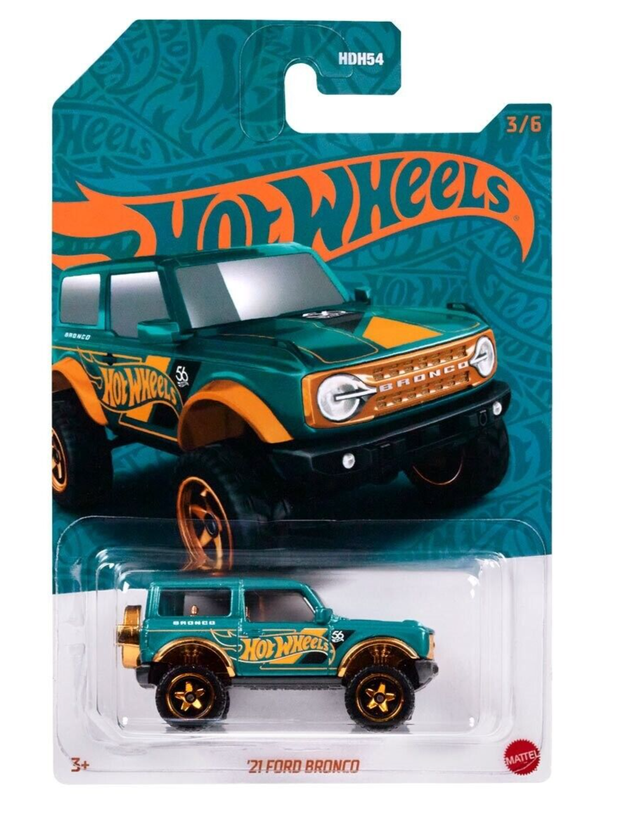 Hot Wheels 2024 Pearl And Chrome 56th Anniversary 3/6 '21 Ford Bronco