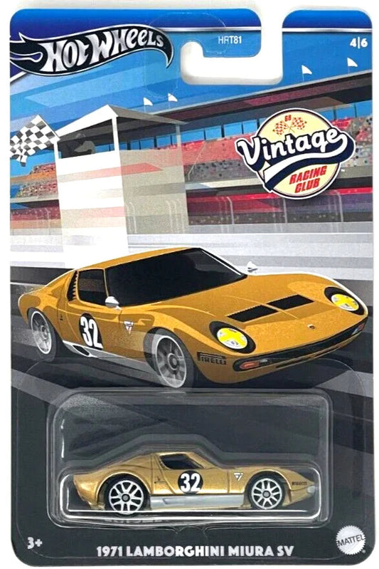 Hot Wheels 2024 Vintage Racing Club Mix A 4/6 1971 Lamborghini Miura SV