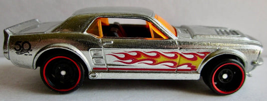 Hot Wheels 2018 50th Anniversary ZAMAC Flames, '67 Ford Mustang Coupe, NEW/LOOSE, zamac