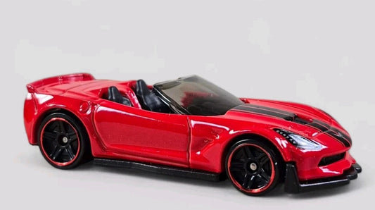 Hot Wheels 2019 #095/250 Corvette C7 Z06 Convertible, NEW/LOOSE, red