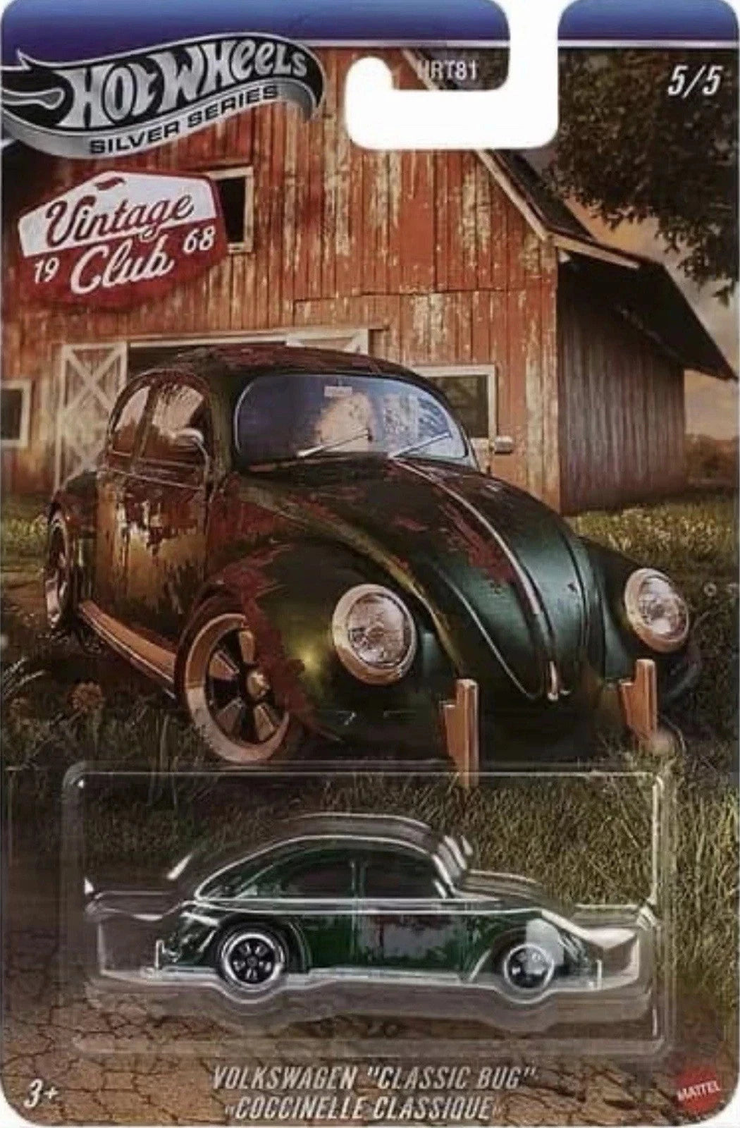 Hot Wheels 2025 Vintage Club 5/5, Volkswagen "Classic Bug", green