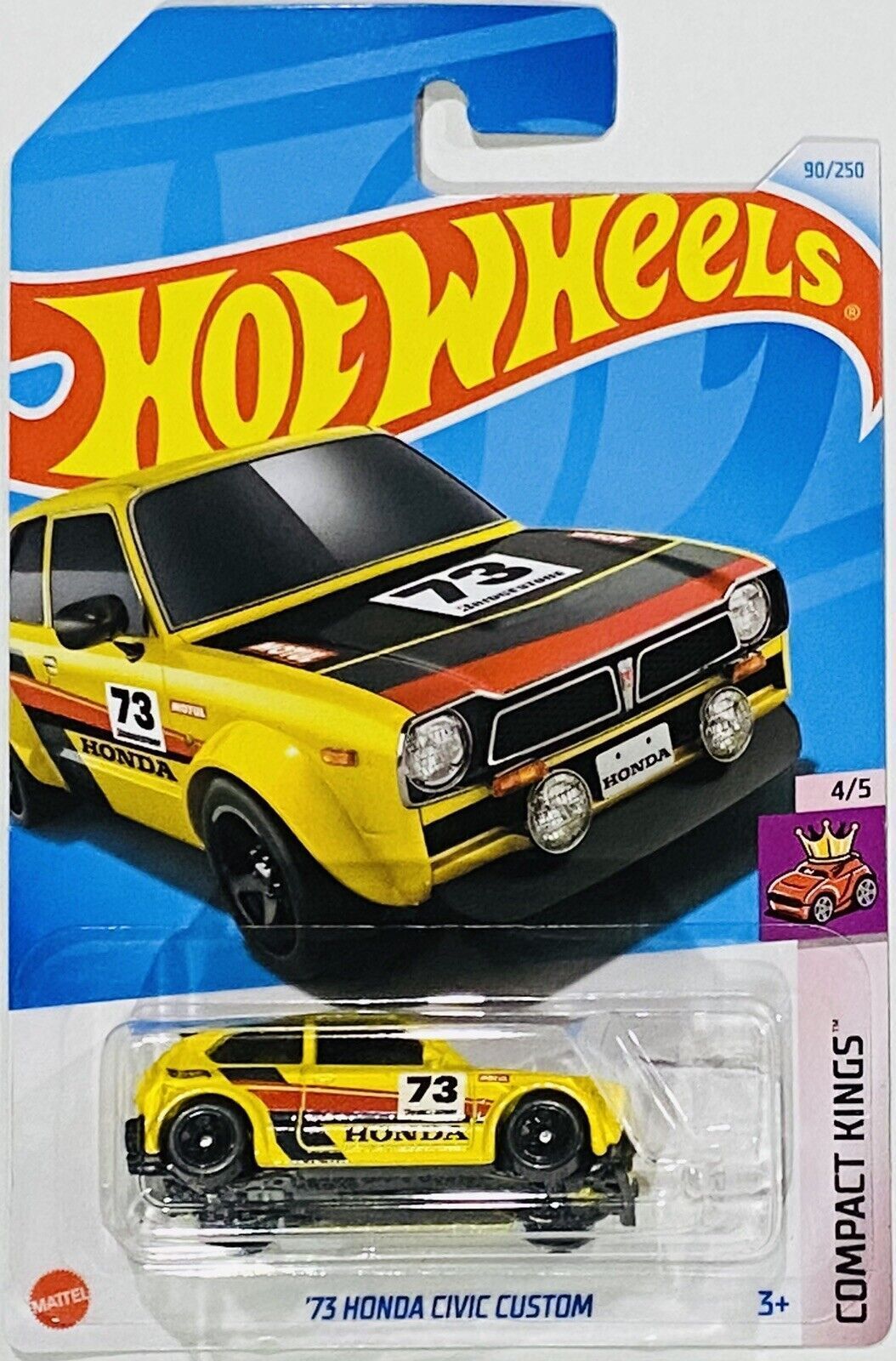 Hot Wheels 2024 #090/250 '73 Honda Civic Custom, yellow – Ignition Diecast