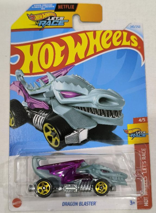 Hot Wheels 2024 #140/250 Dragon Blaster, pale blue