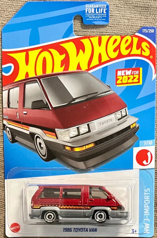 Hot Wheels 2022 #173/250 1986 Toyota Van, maroon