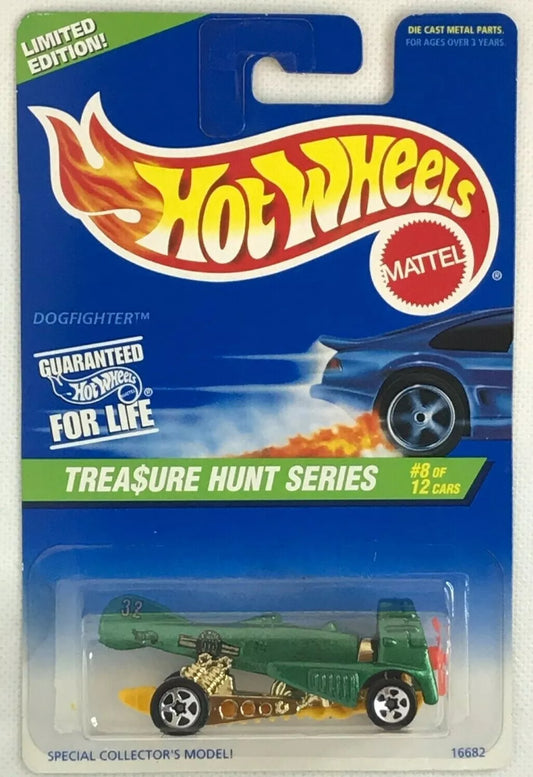 Hot Wheels 1997 Treasure Hunt Series #8/12 Dogfighter, green