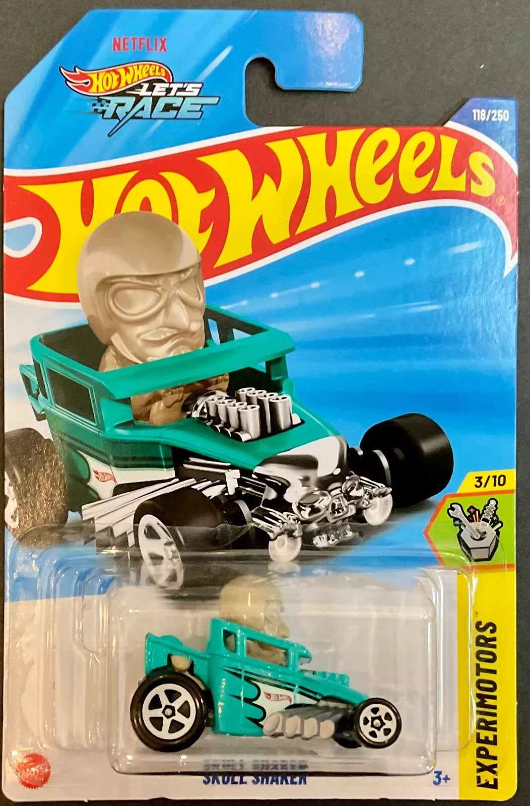Hot Wheels 2025 #118/250 Skull Shaker, teal
