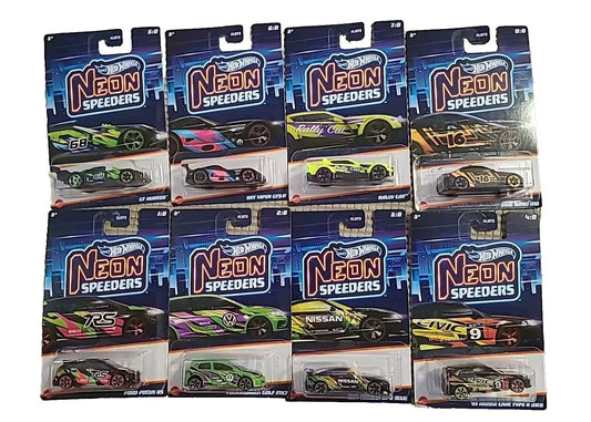 Hot Wheels 2023 Neon Speeders Mix A - Complete Set of 8