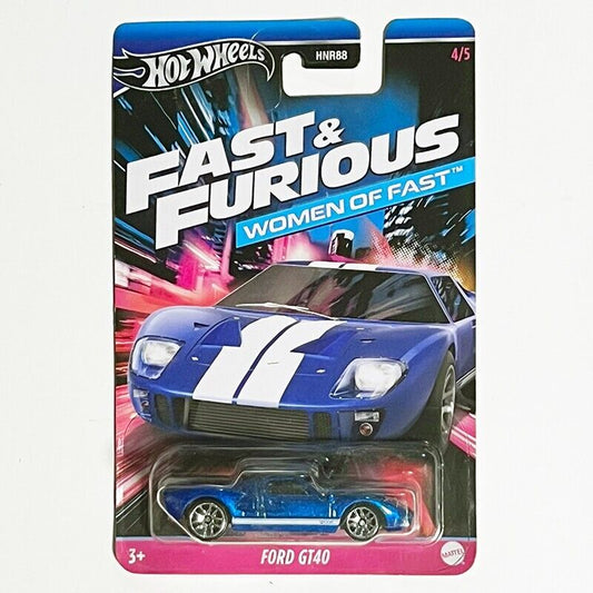 Hot Wheels 2024 Silver Label "Women of Fast" 4/5 Ford GT40, blue