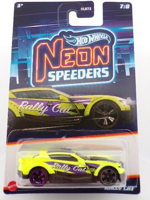 Hot Wheels 2023 Neon Speeders 7/8 Rally Car, yellow