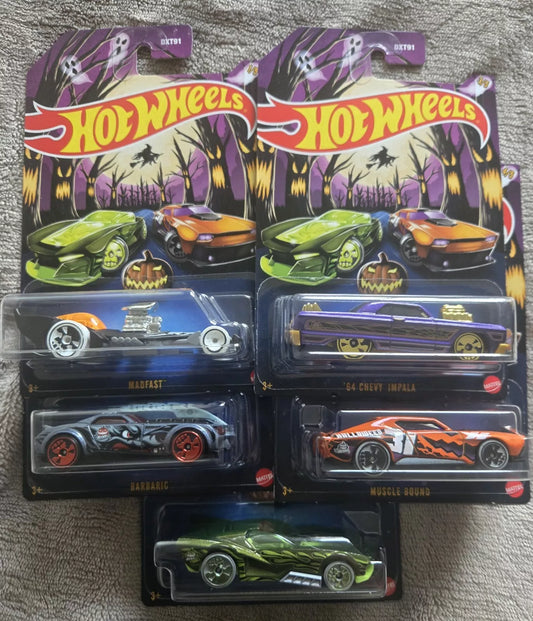 Hot Wheels 2024 Halloween Set - Complete Set of 5 Cars