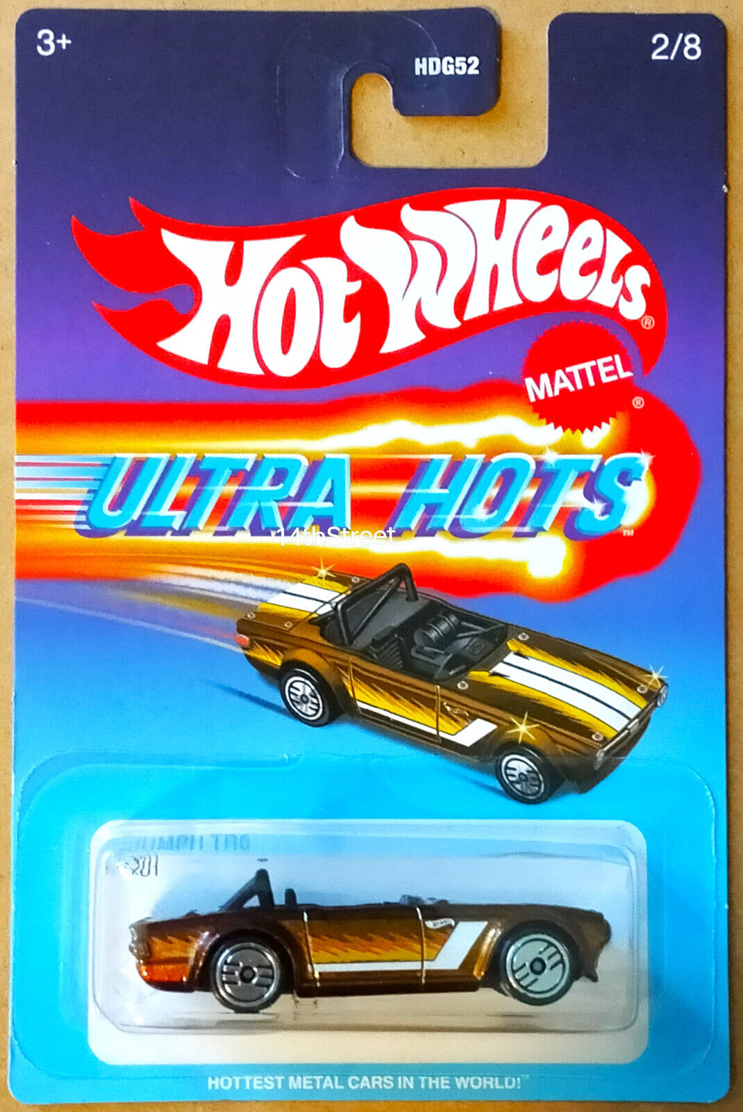 Hot Wheels 2024 Ultra Hots Mix A 2/8, Triumph TR6, spectraflame gold