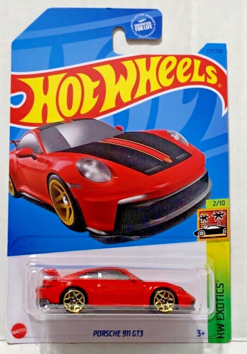 Hot Wheels 2023 #177/250 Porsche 911 GT3, guards red