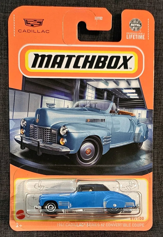 Matchbox 2024 #059/100 1941 Cadillac Series 62 Convertible Coupe, blue