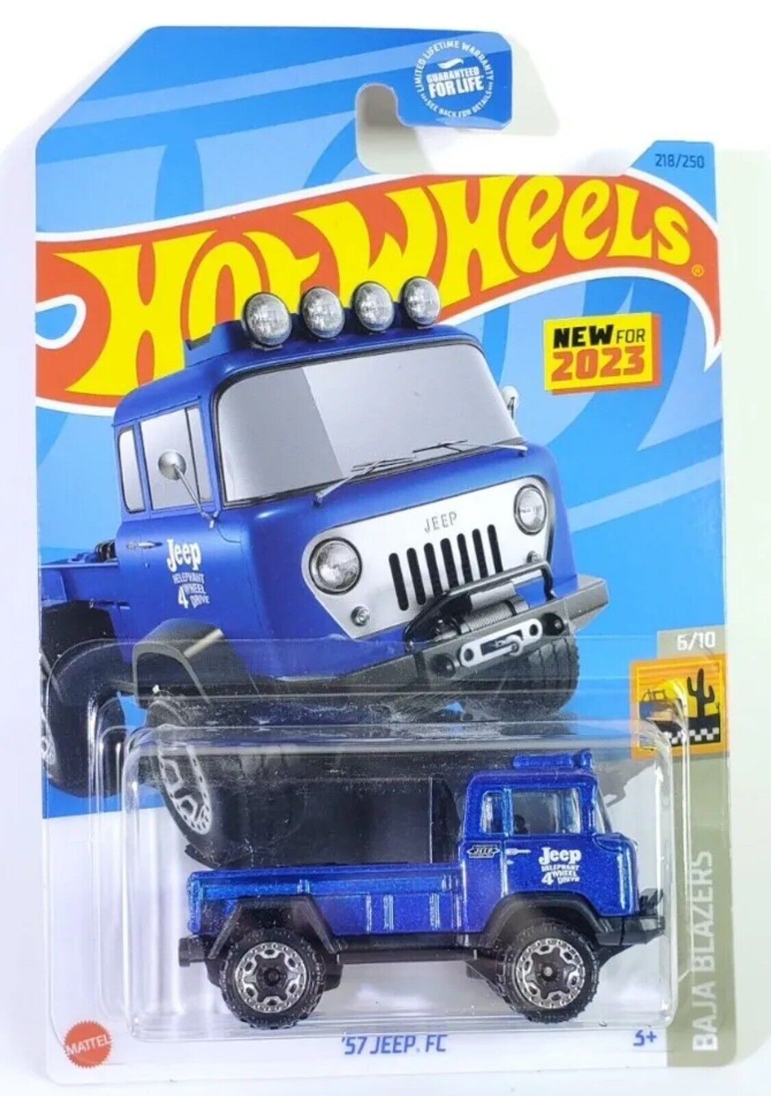 Hot Wheels 2023 #218/250 '57 Jeep FC, metalflake blue