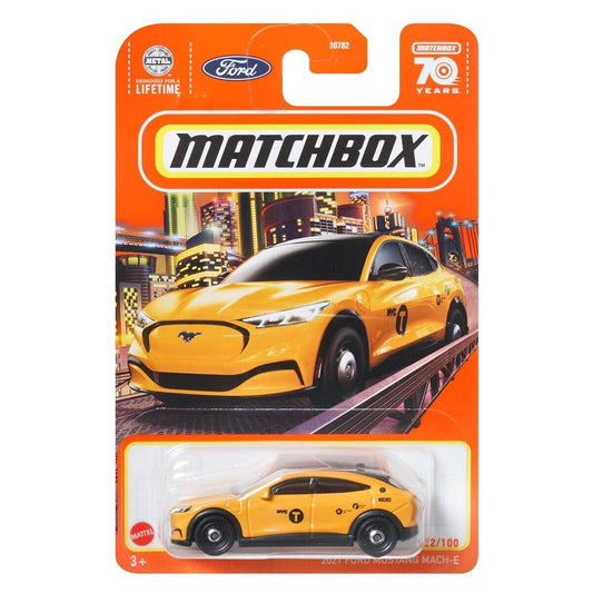 Matchbox 2023 #022/100 2021 Ford Mustang Mach-E, orange