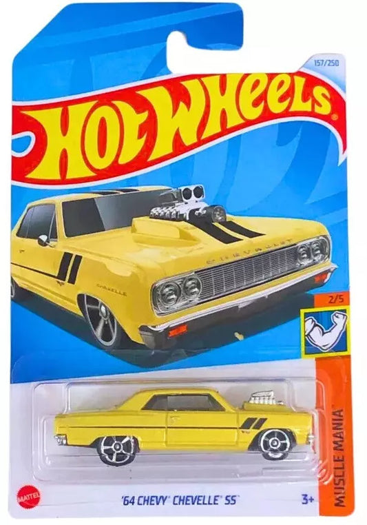 Hot Wheels 2024 #157/250 '64 Chevy Chevelle SS, yellow