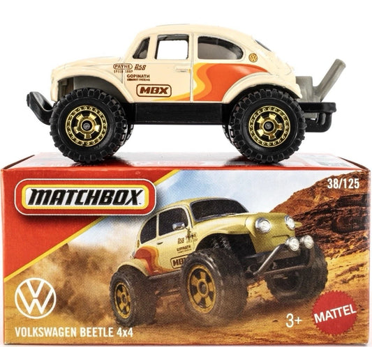 Matchbox 2026 Power Grabs #38/125, Volkswagen Beetle 4x4, cream