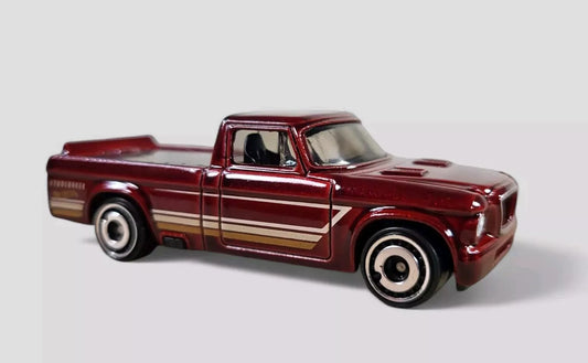 Hot Wheels 2024 #155/250 '63 Studebaker Champ, NEW/LOOSE, dark red