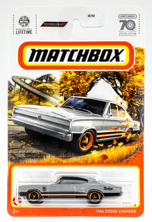 Matchbox 2023 #012/100 1966 Dodge Charger, silver