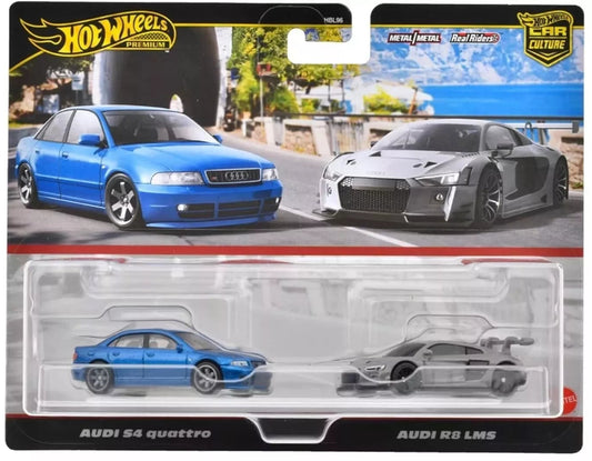 Hot Wheels Premium 2-pack Audi S4 Quattro / Audi R8 LMS