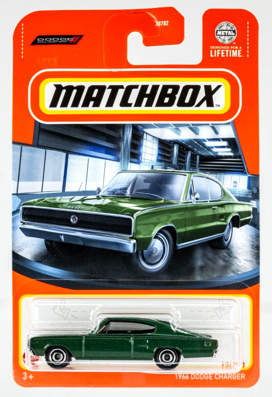 Matchbox 2024 #013/100 '66 Dodge Charger, dark green poly