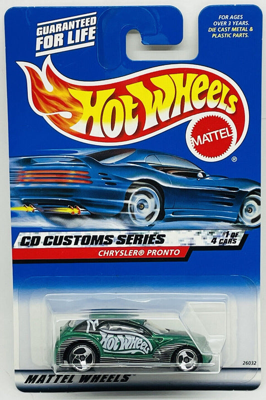 Hot Wheels 2000 CD Customs Series #1/4 Chrysler Pronto, metalflake green