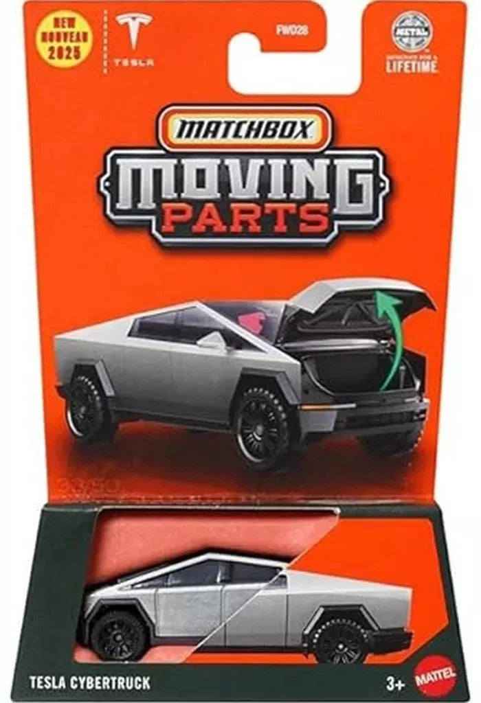 Matchbox 2025 Moving Parts, Tesla Cybertruck, silver