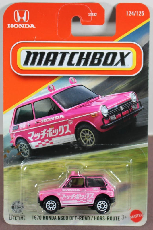 Matchbox 2026 #124/125, 1970 Honda N600 Off-Road, pink