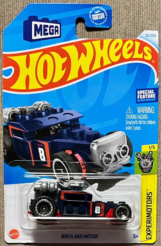 Hot Wheels 2024 #025/250 Brick and Motor, dark blue