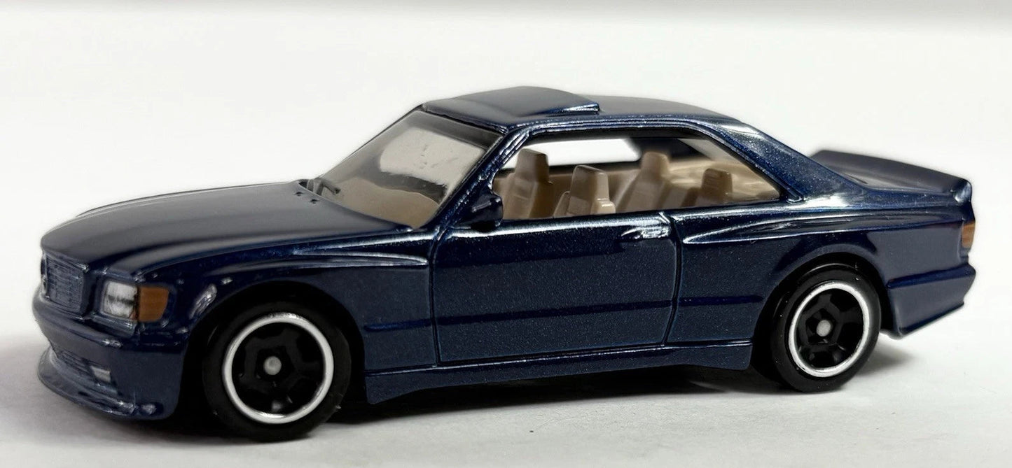 Hot Wheels 2025 #186/250, '89 Mercedes-Benz 560 SEC AMG, NEW/LOOSE, metalflake dark blue