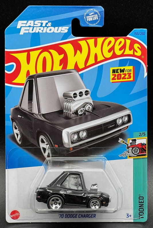 Hot Wheels 2023 #153/250 '70 Dodge Charger (Tooned), black