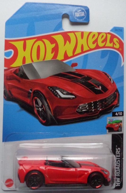 Hot Wheels 2023 #034/250 Corvette C7 Z06 Convertible, red