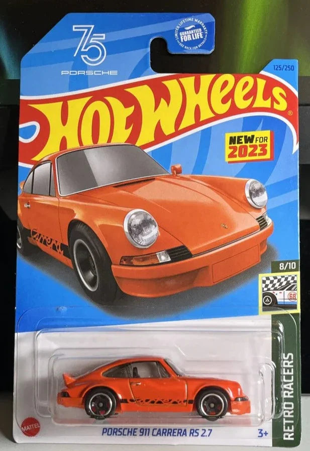 Hot Wheels 2023 #125/250 Porsche 911 Carrera RS 2.7, orange