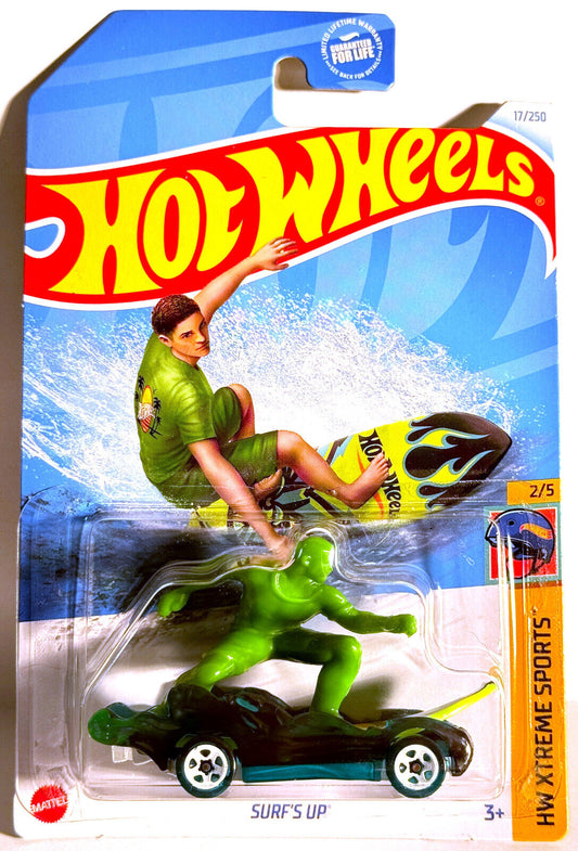 Hot Wheels 2024 #017/250 Surf's Up, clear aqua