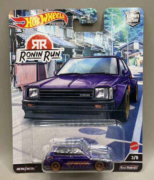 Hot Wheels Premium 2023 Ronin Run 3/5 '81 Toyota Starlet KP61