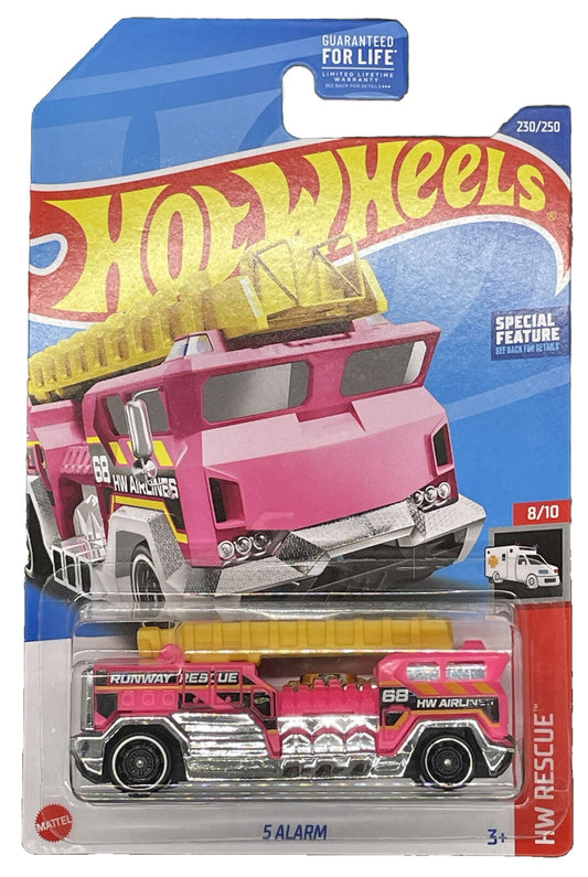 Hot Wheels 2022 #230/250 5 Alarm, pink